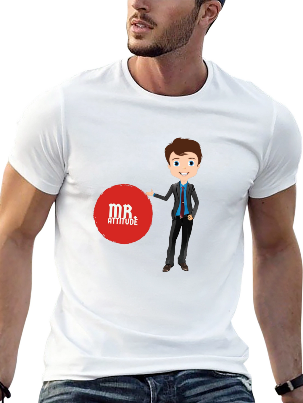 Mr. Attitude Graphic Tee - Stylish Black T-Shirt