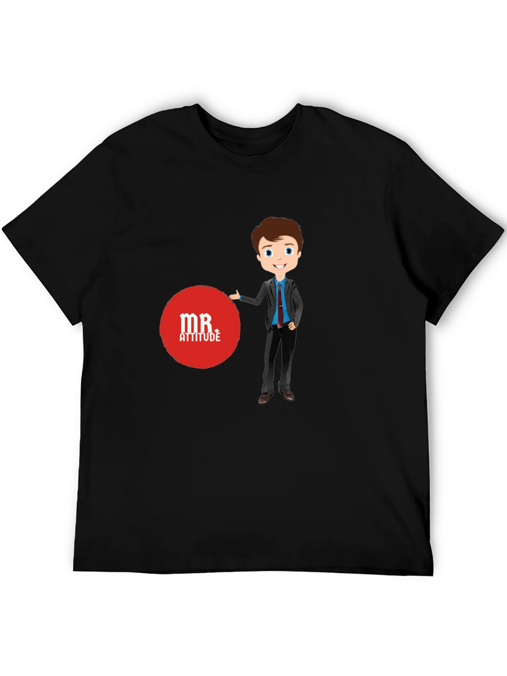 Mr. Attitude Graphic Tee - Stylish Black T-Shirt