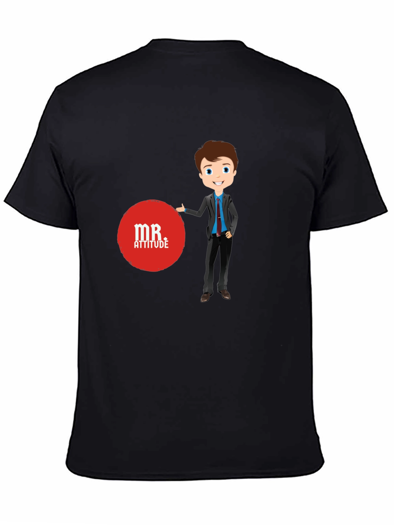 Mr. Attitude Graphic Tee - Stylish Black T-Shirt