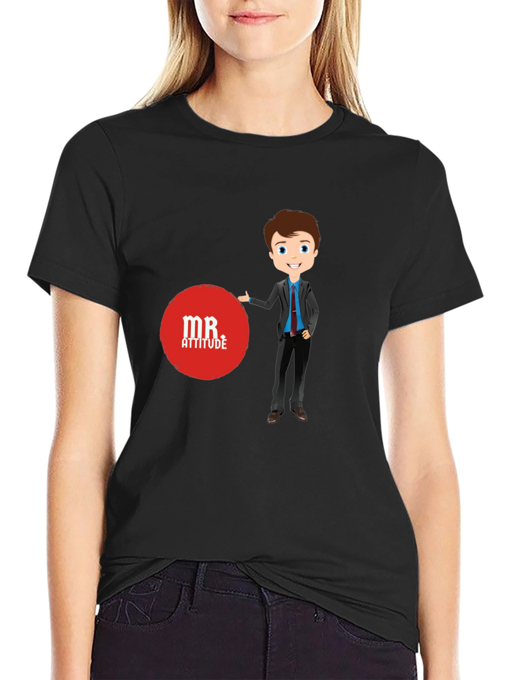 Mr. Attitude Graphic Tee - Stylish Black T-Shirt