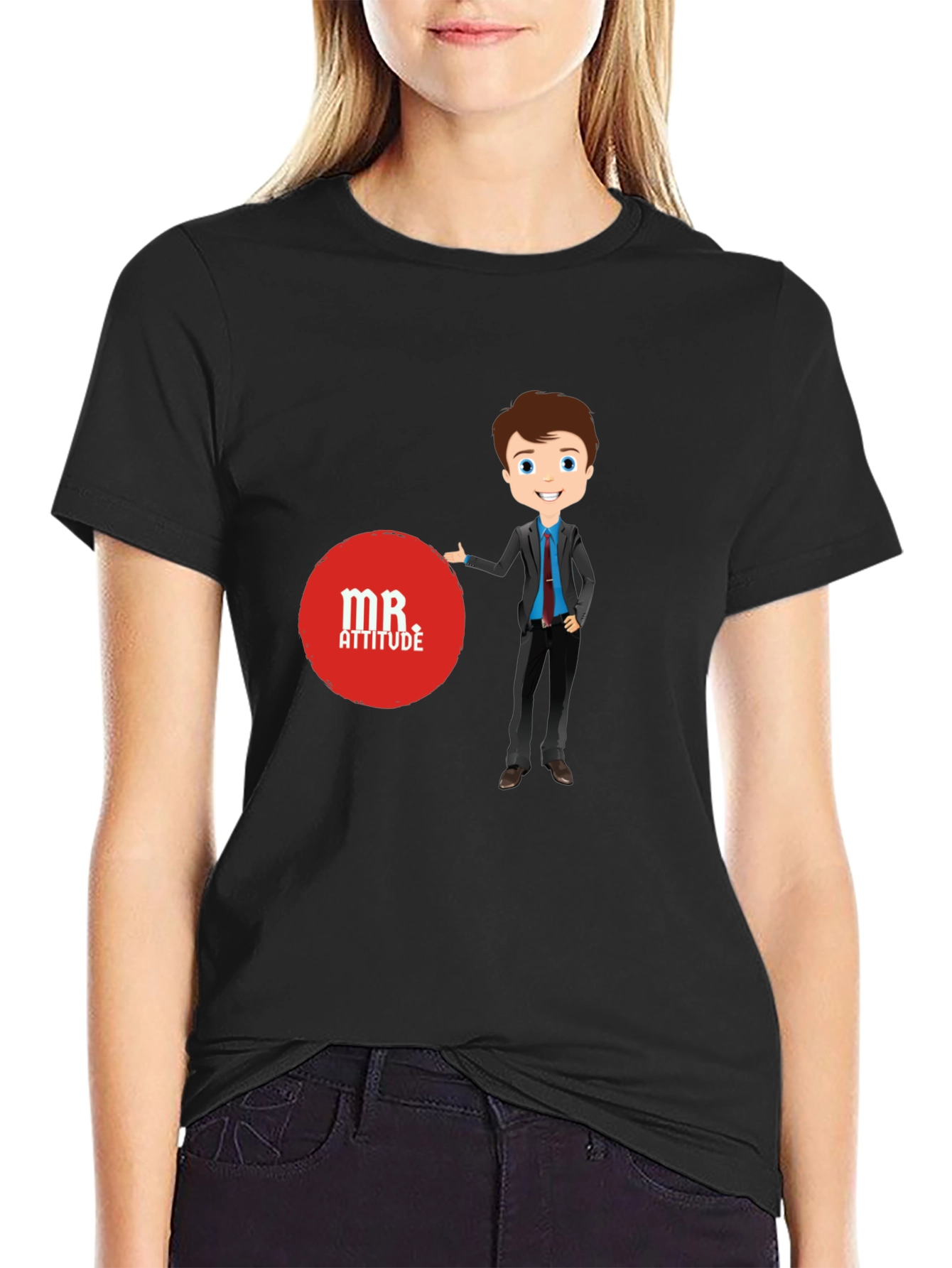 Mr. Attitude Graphic Tee - Stylish Black T-Shirt