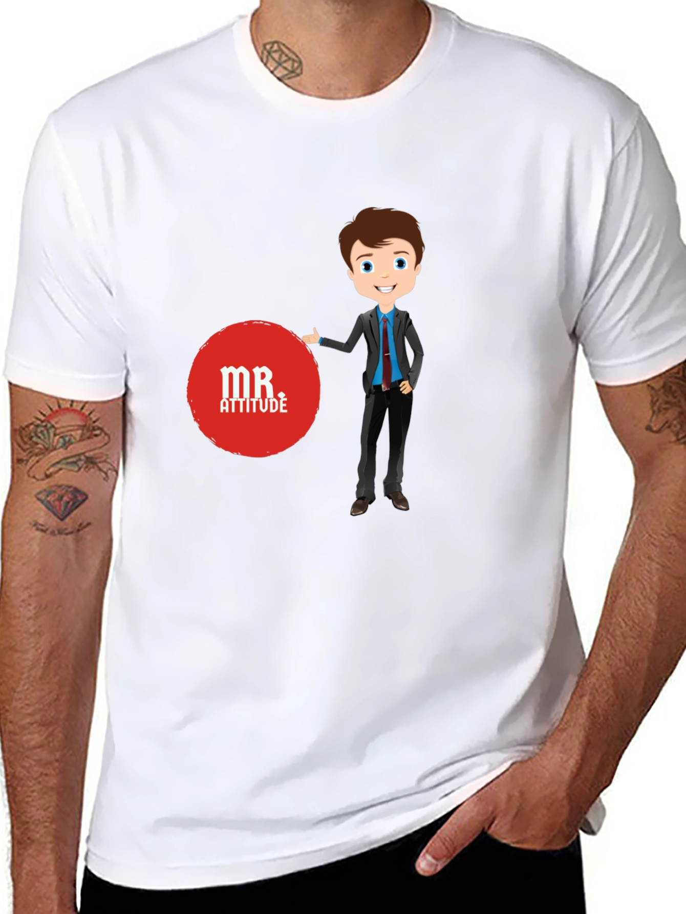 Mr. Attitude Graphic Tee - Stylish Black T-Shirt