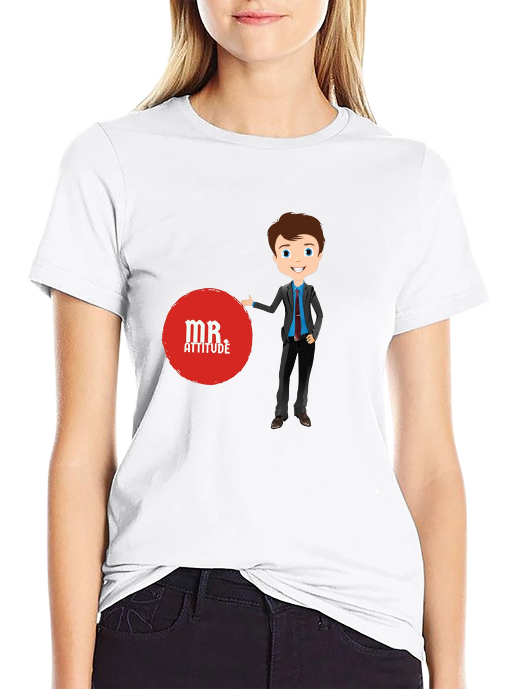 Mr. Attitude Graphic Tee - Stylish Black T-Shirt