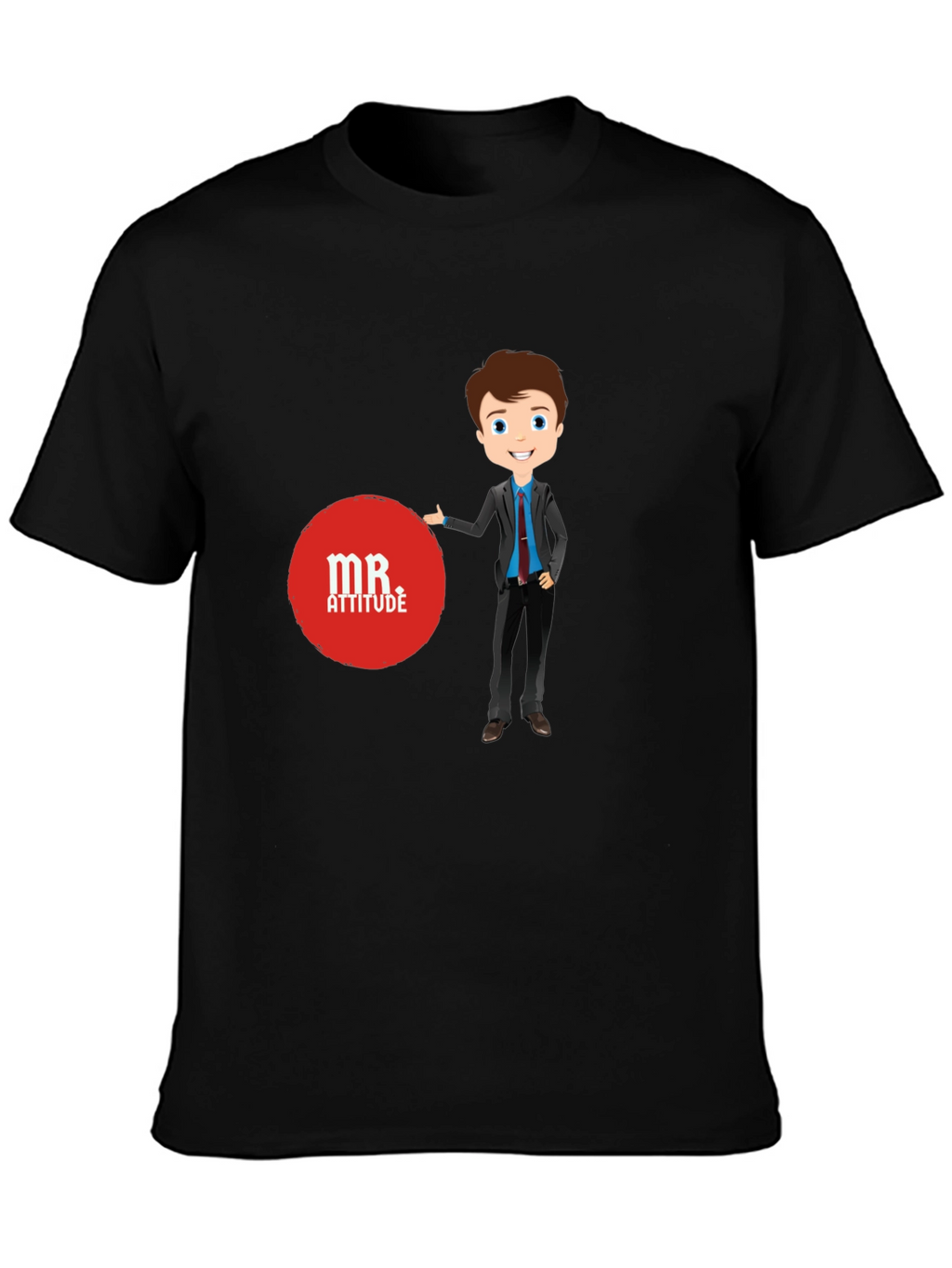 Mr. Attitude Graphic Tee - Stylish Black T-Shirt