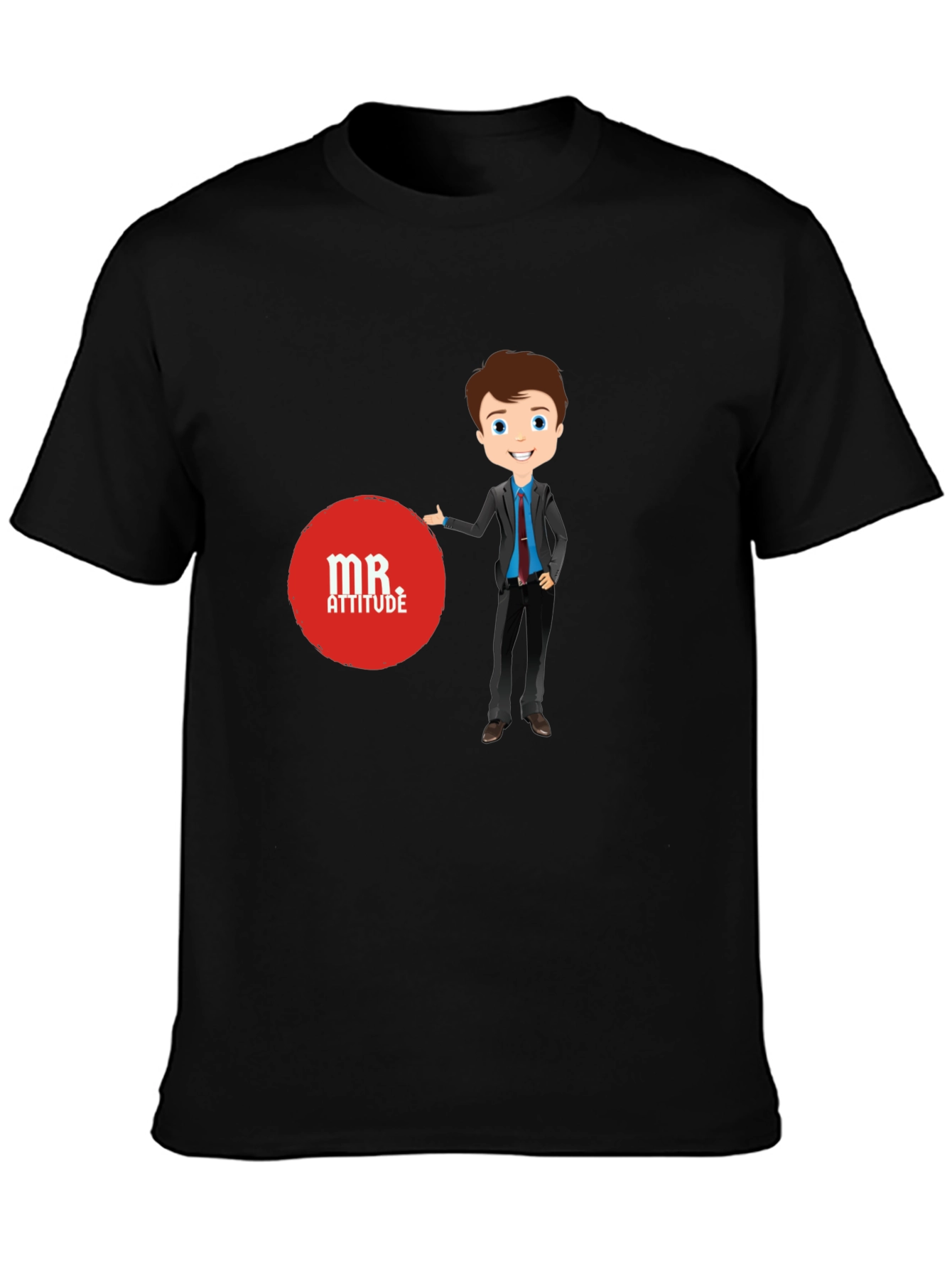 Mr. Attitude Graphic Tee - Stylish Black T-Shirt