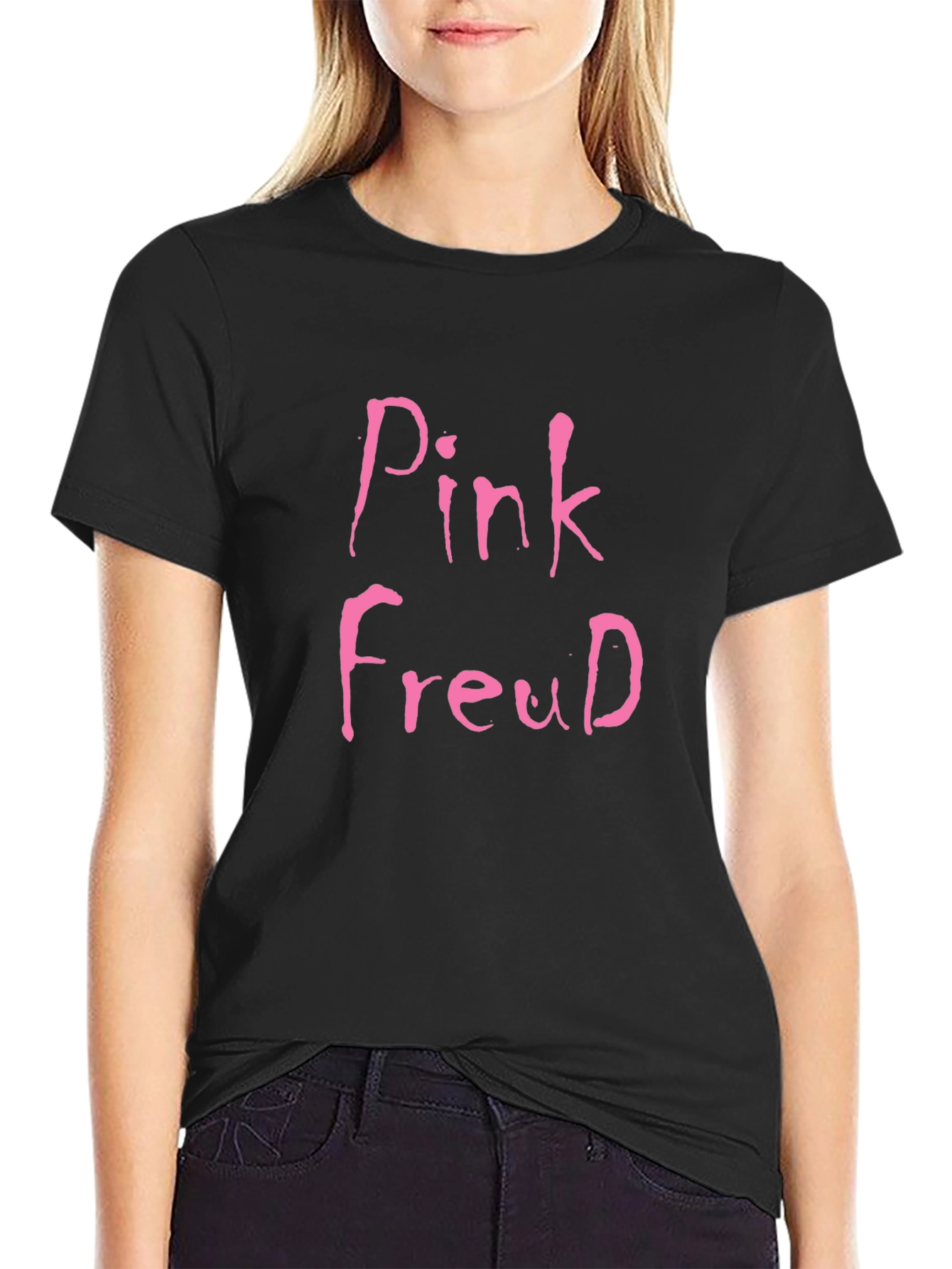 Pink Freud Graphic Tee - Quirky Unisex T-Shirt