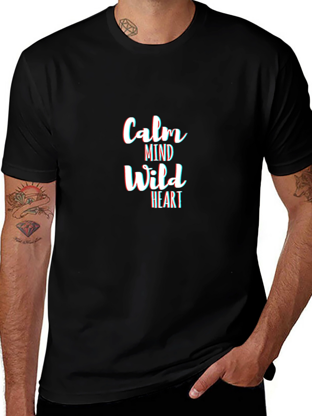 Calm Mind Wild Heart Black Graphic Tee