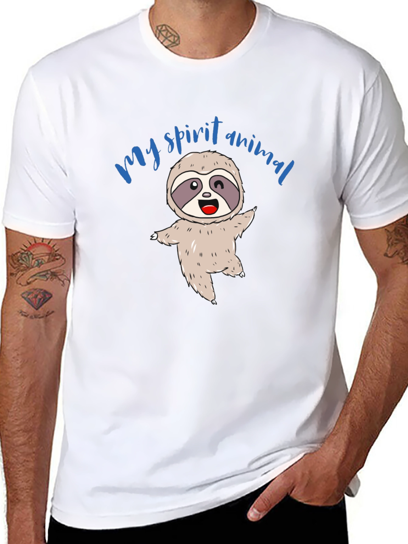 My Spirit Animal Sloth T-Shirt - Unisex Black Tee