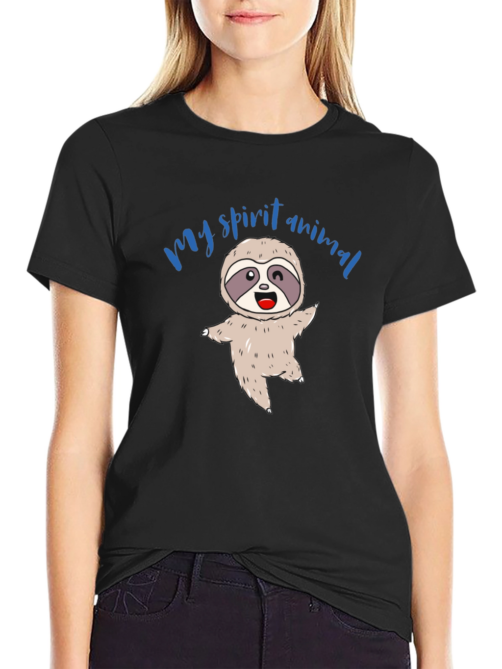 My Spirit Animal Sloth T-Shirt - Unisex Black Tee