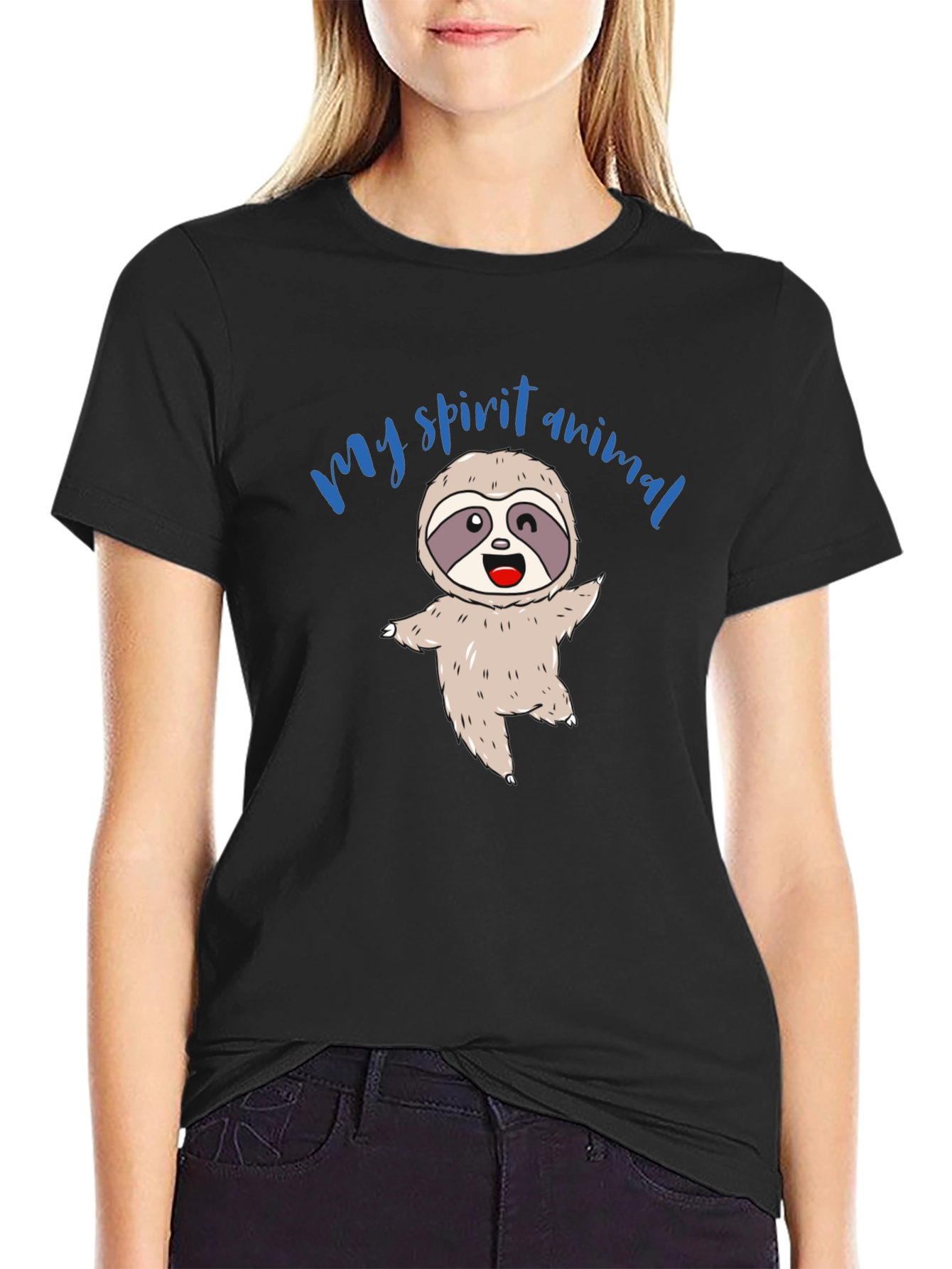 My Spirit Animal Sloth T-Shirt - Unisex Black Tee