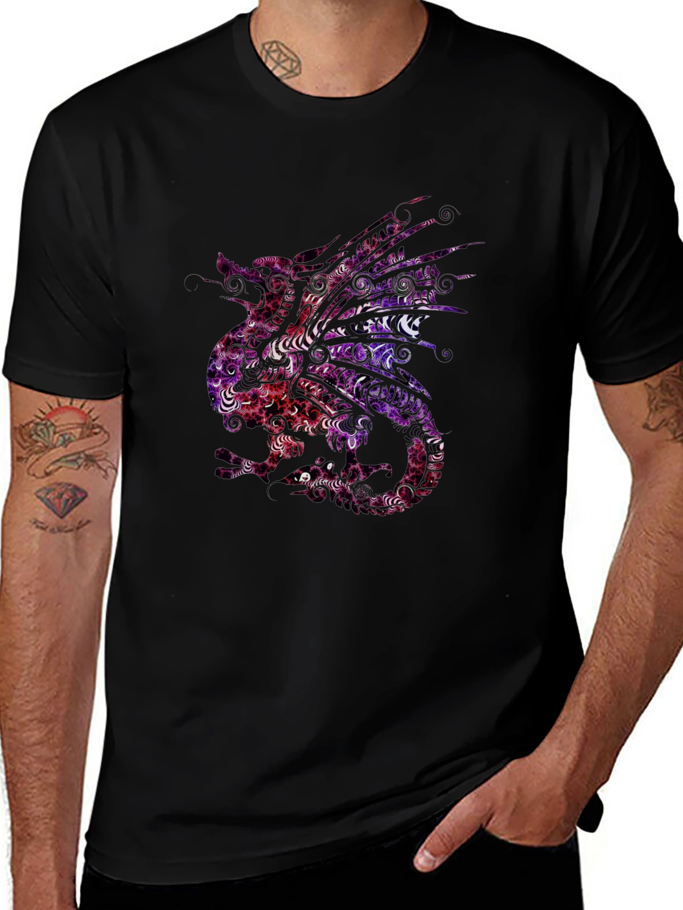 Dragon Art Tee - Unique Graphic Print T-Shirt