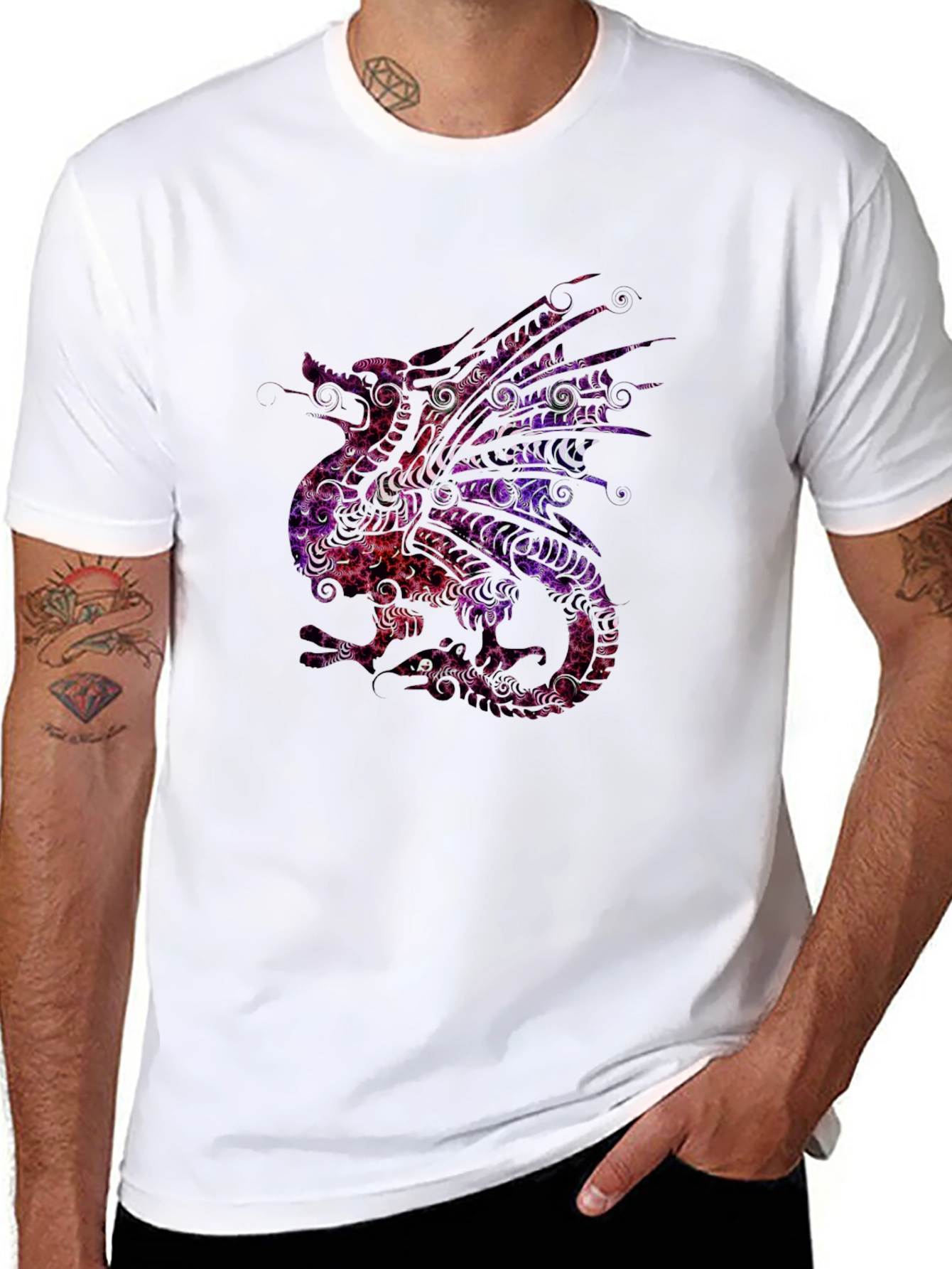 Dragon Art Tee - Unique Graphic Print T-Shirt