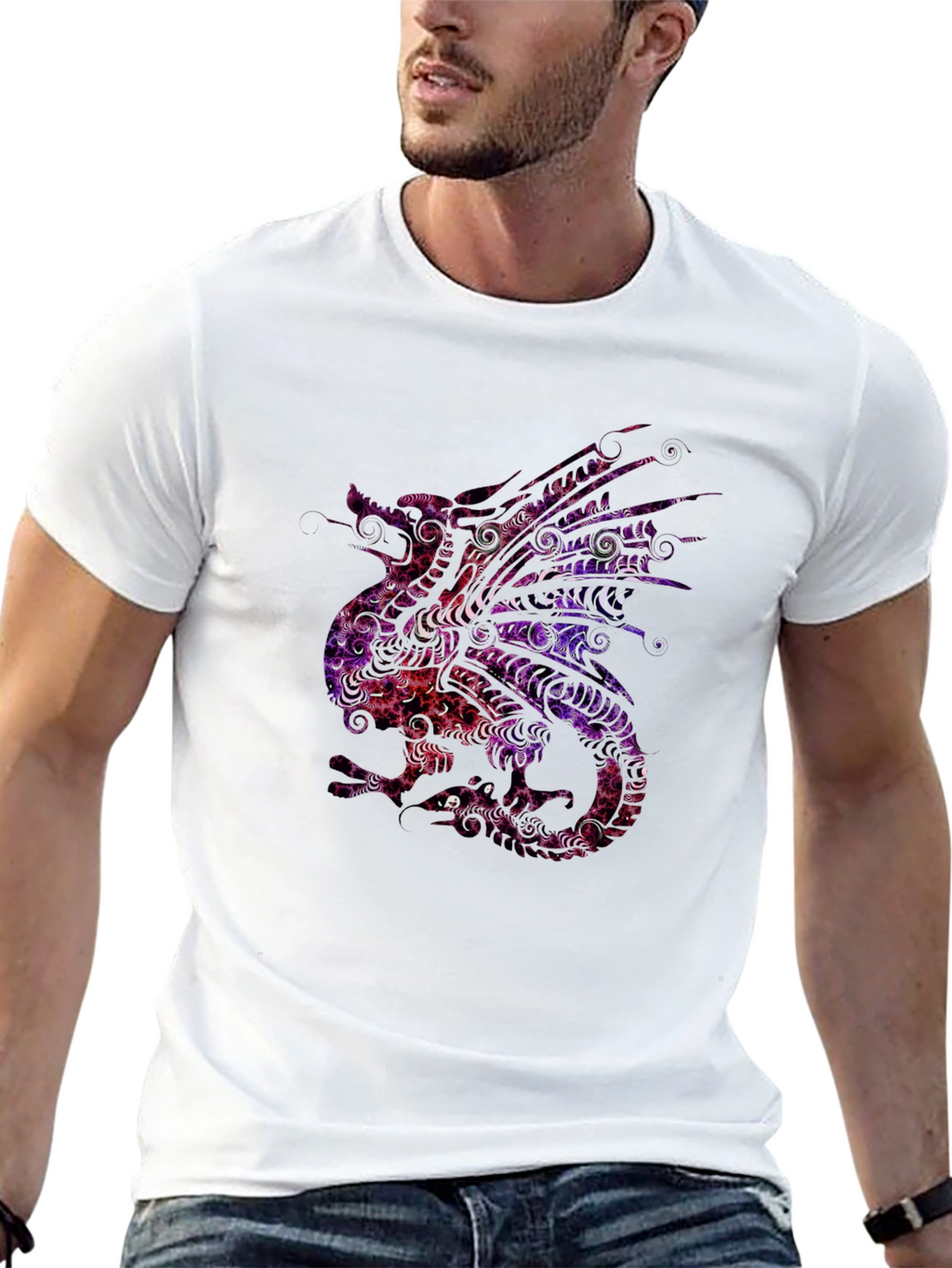 Dragon Art Tee - Unique Graphic Print T-Shirt