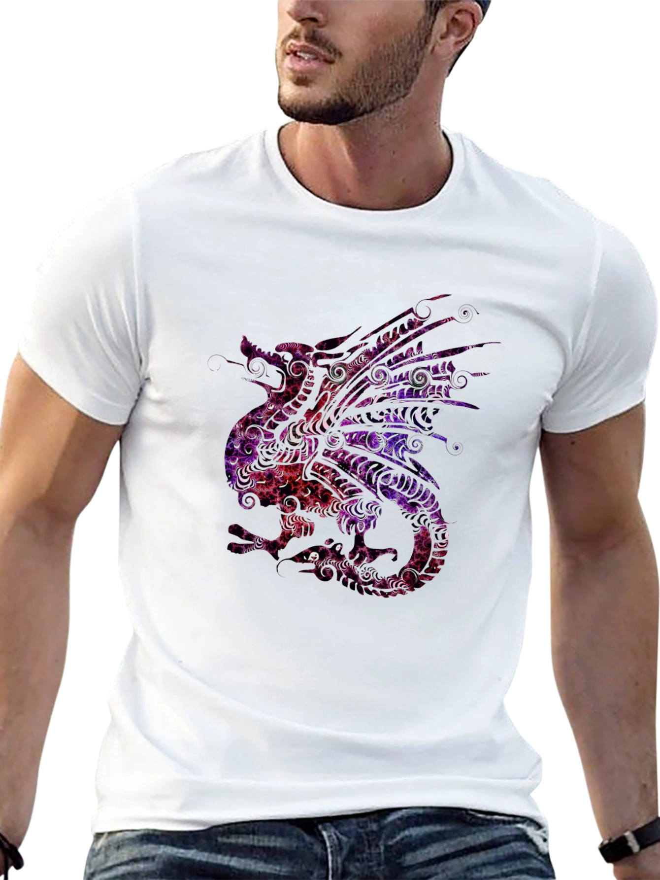 Dragon Art Tee - Unique Graphic Print T-Shirt