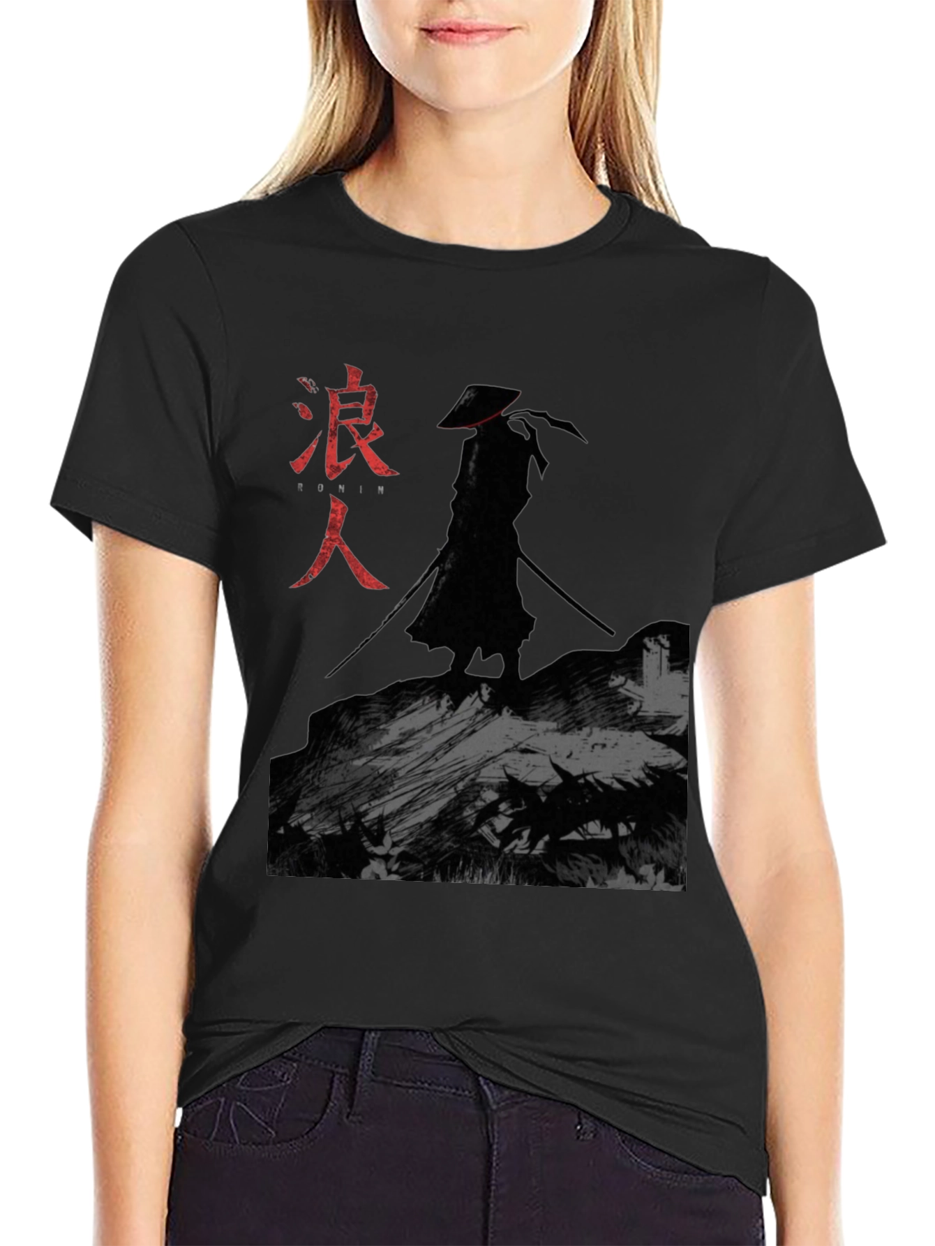 Ronin Samurai Graphic T-Shirt - Black
