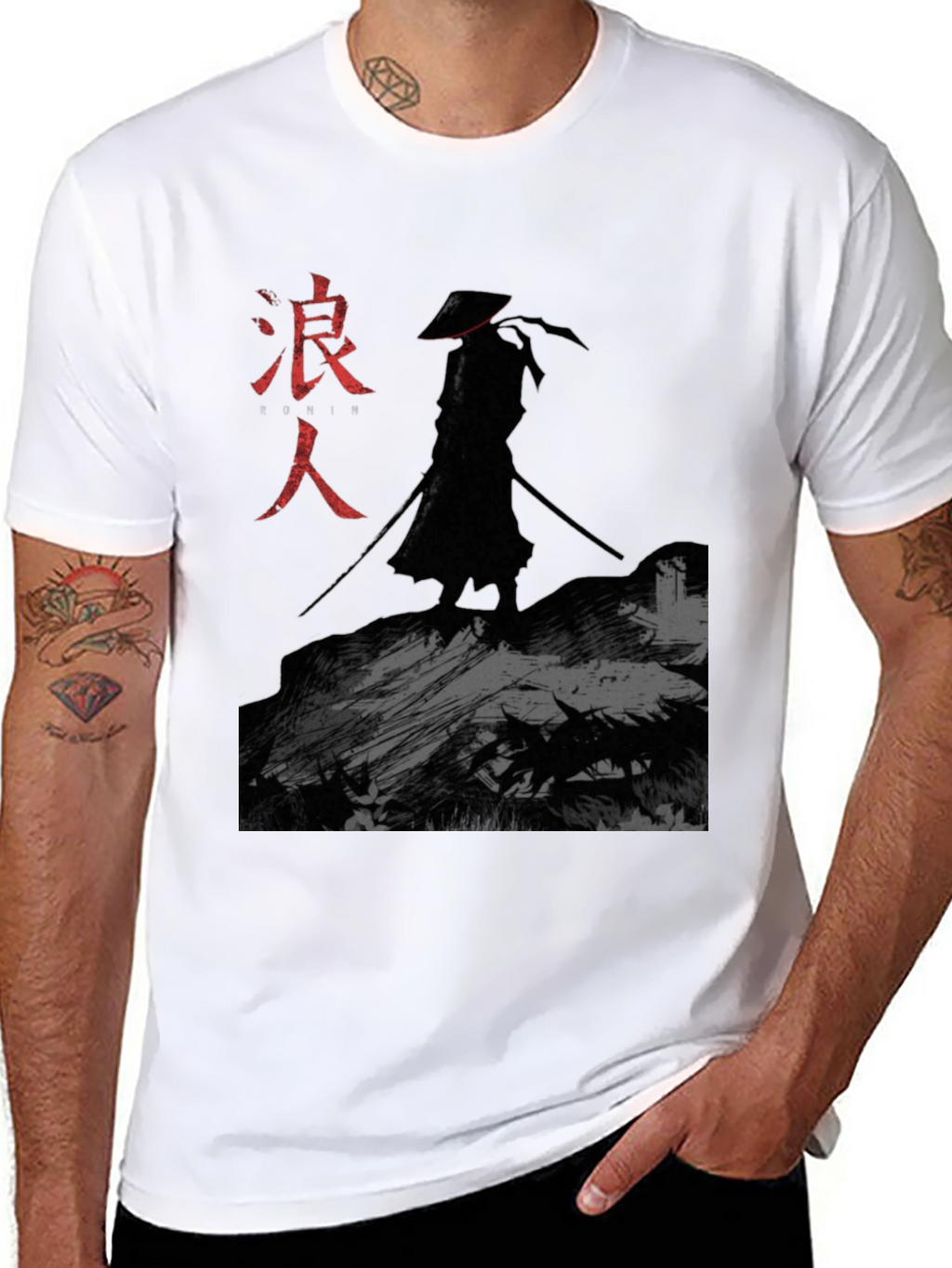 Ronin Samurai Graphic T-Shirt - Black