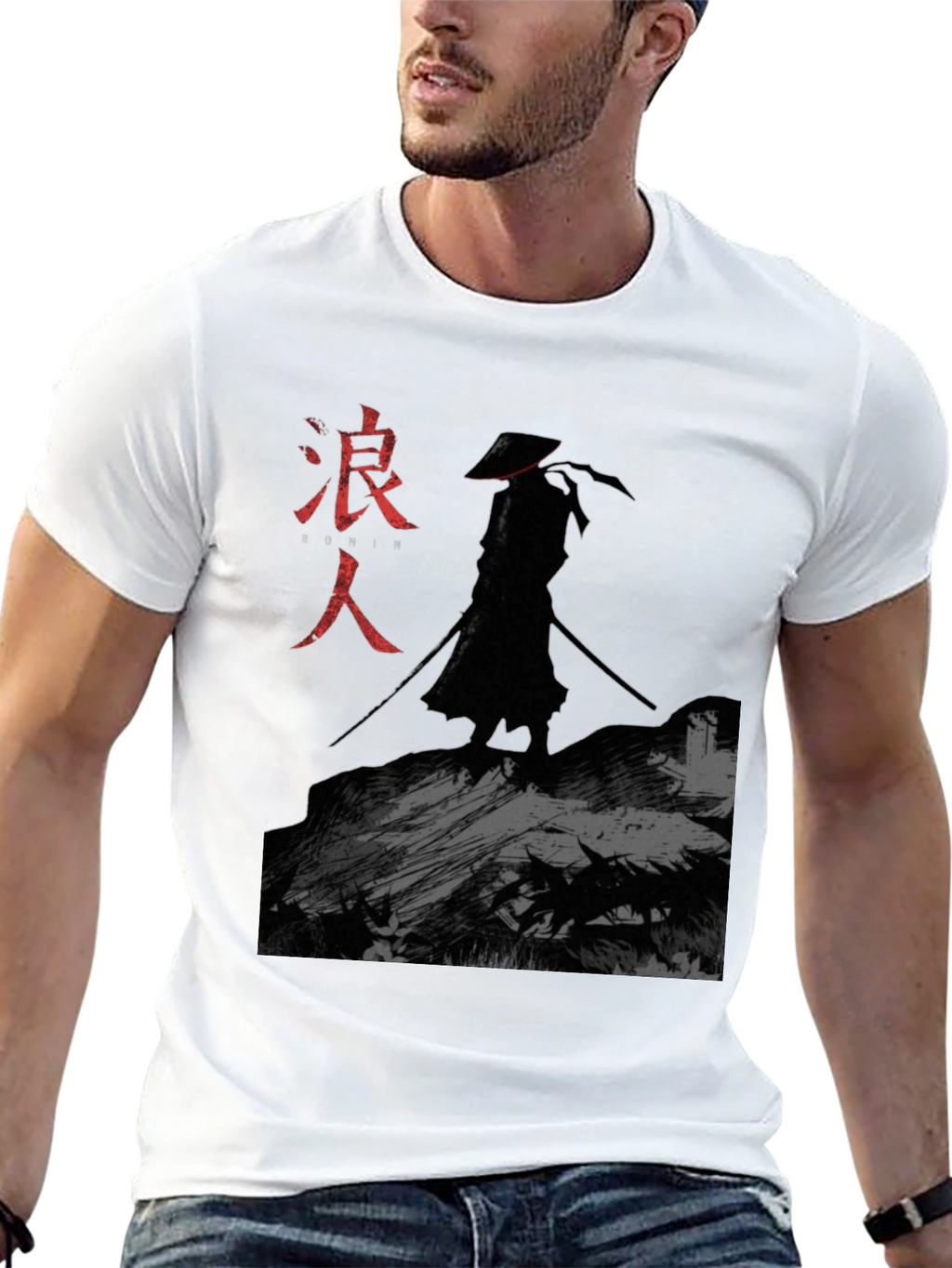 Ronin Samurai Graphic T-Shirt - Black