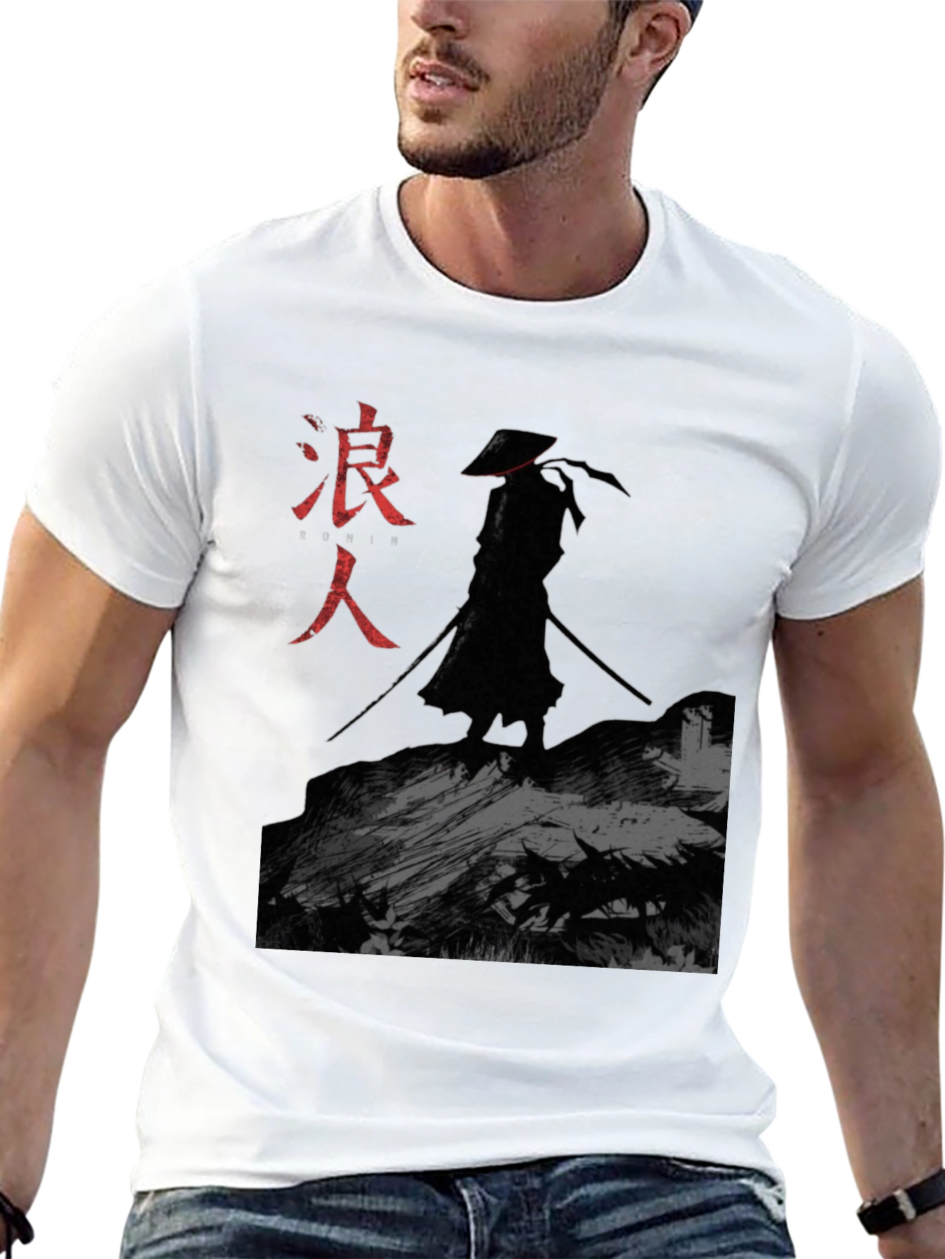 Ronin Samurai Graphic T-Shirt - Black