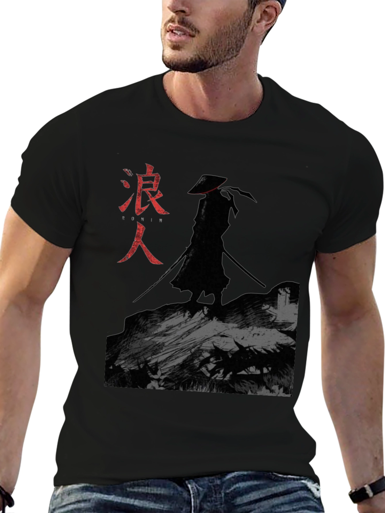 Ronin Samurai Graphic T-Shirt - Black