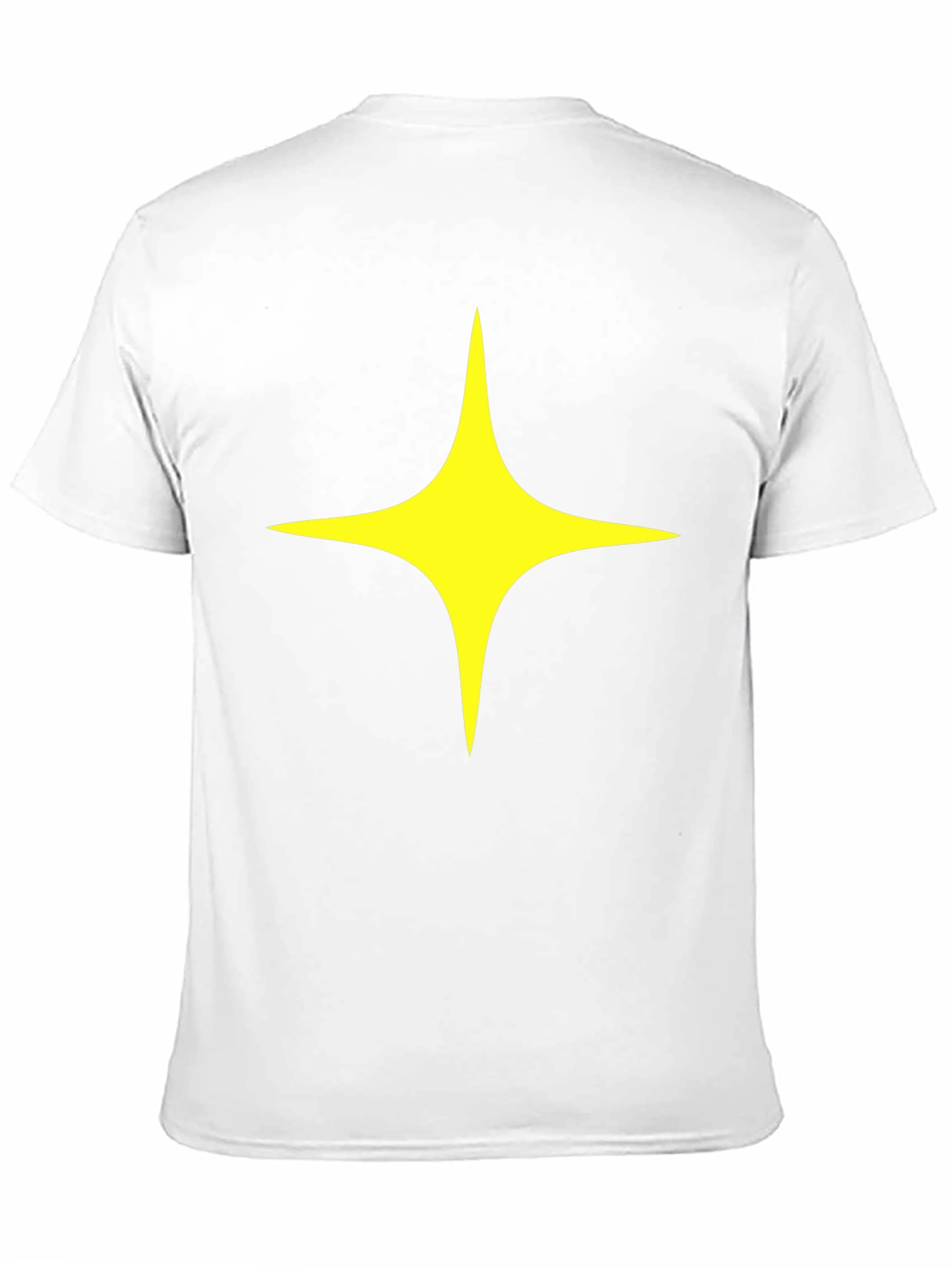 Black T-Shirt with Yellow Star Design