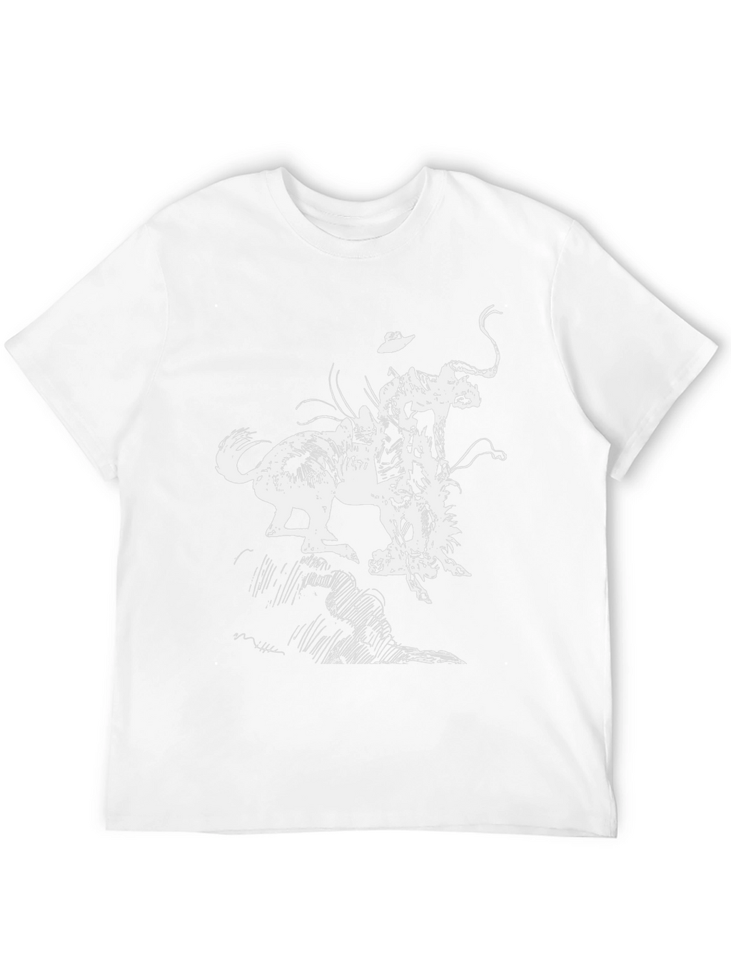 Black Graphic Tee - Bronco Rider T-Shirt