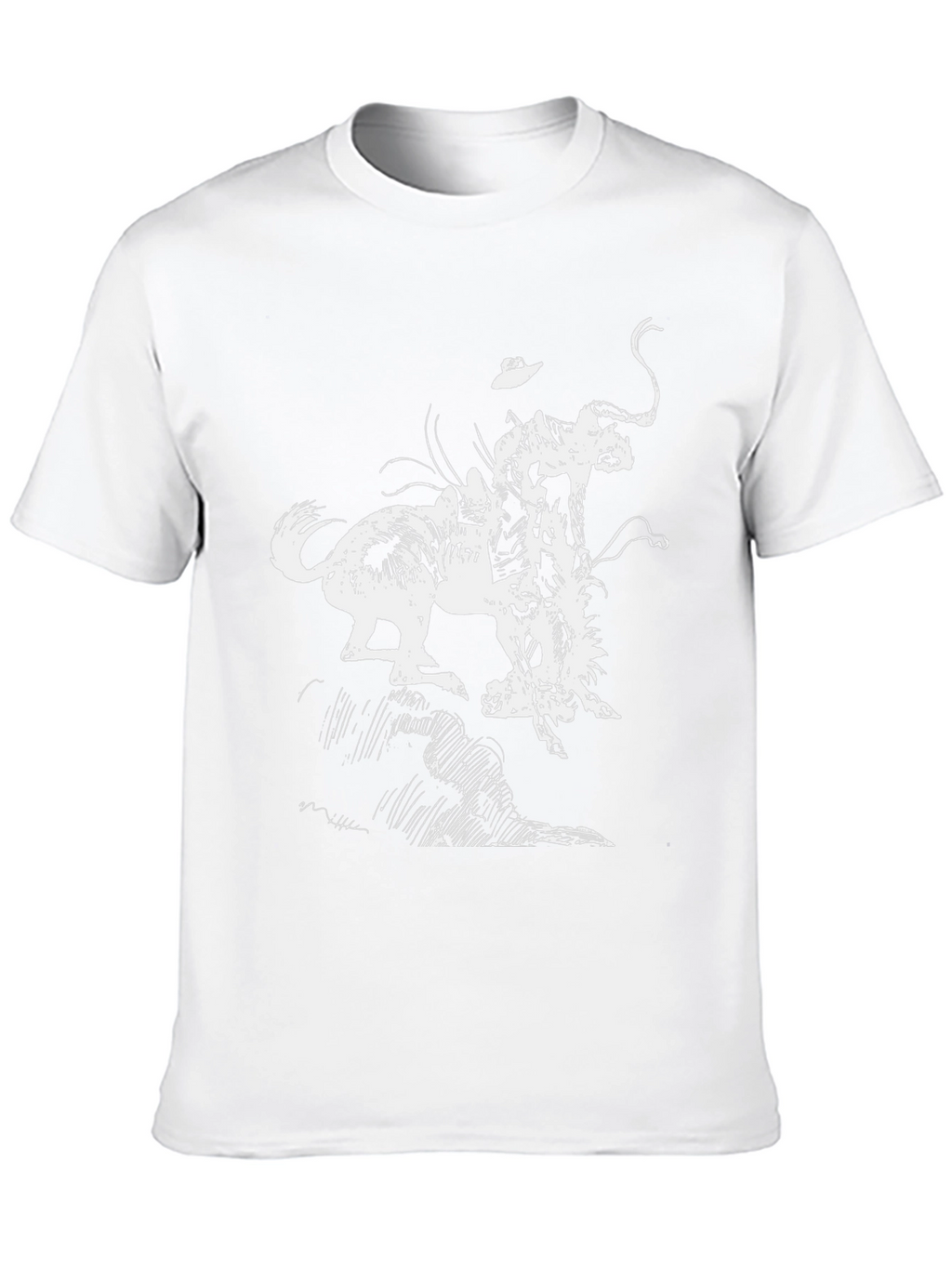 Black Graphic Tee - Bronco Rider T-Shirt