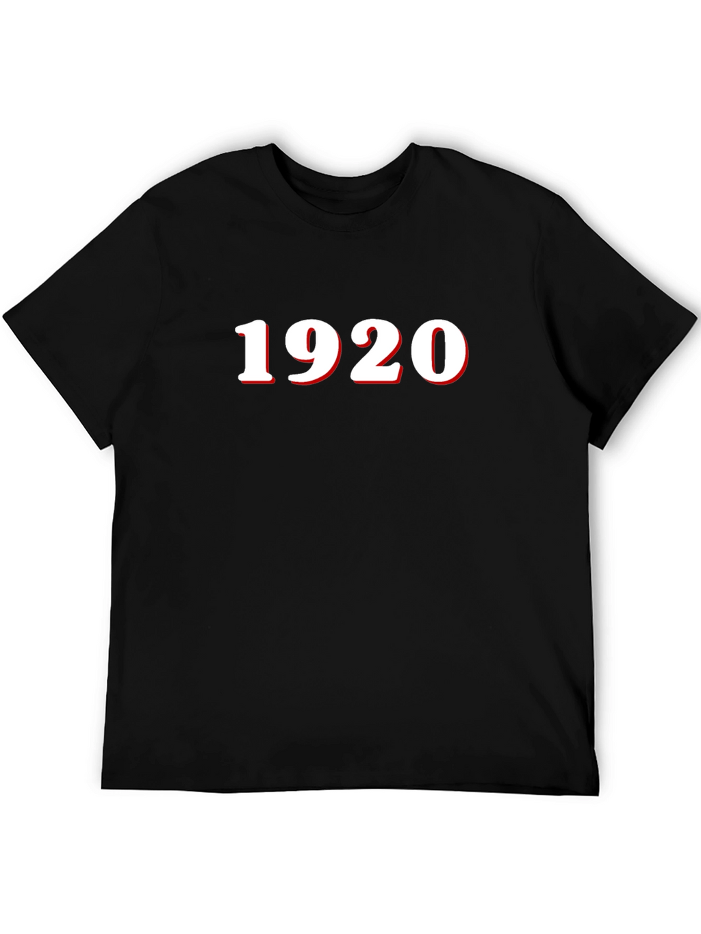 1920 Print Black T-Shirt