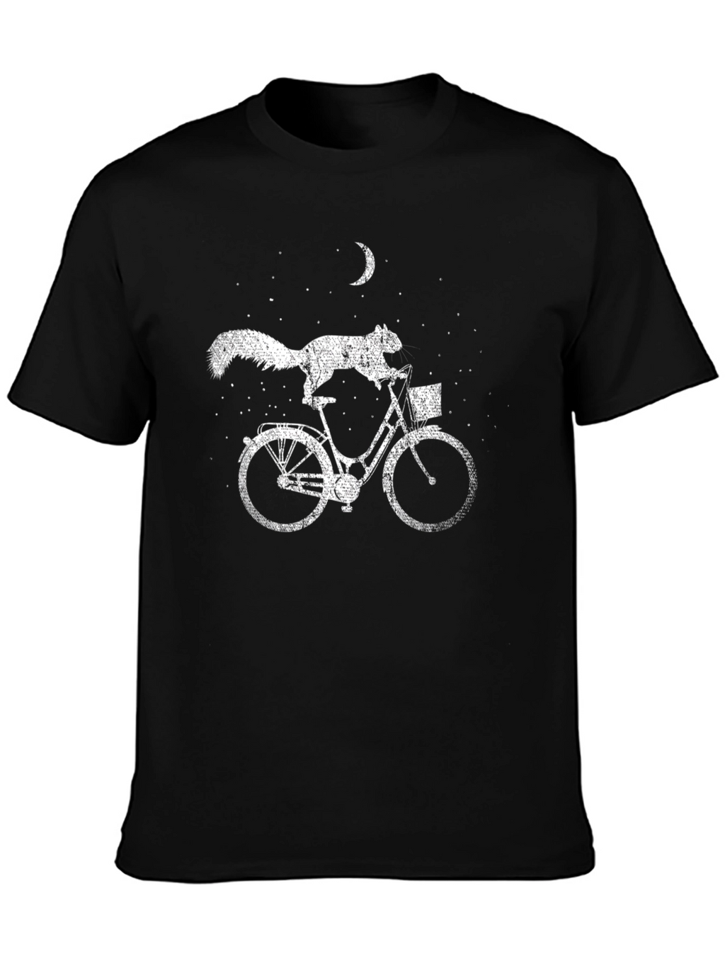 Squirrel on Bike Graphic Tee - Unique T-Shirt