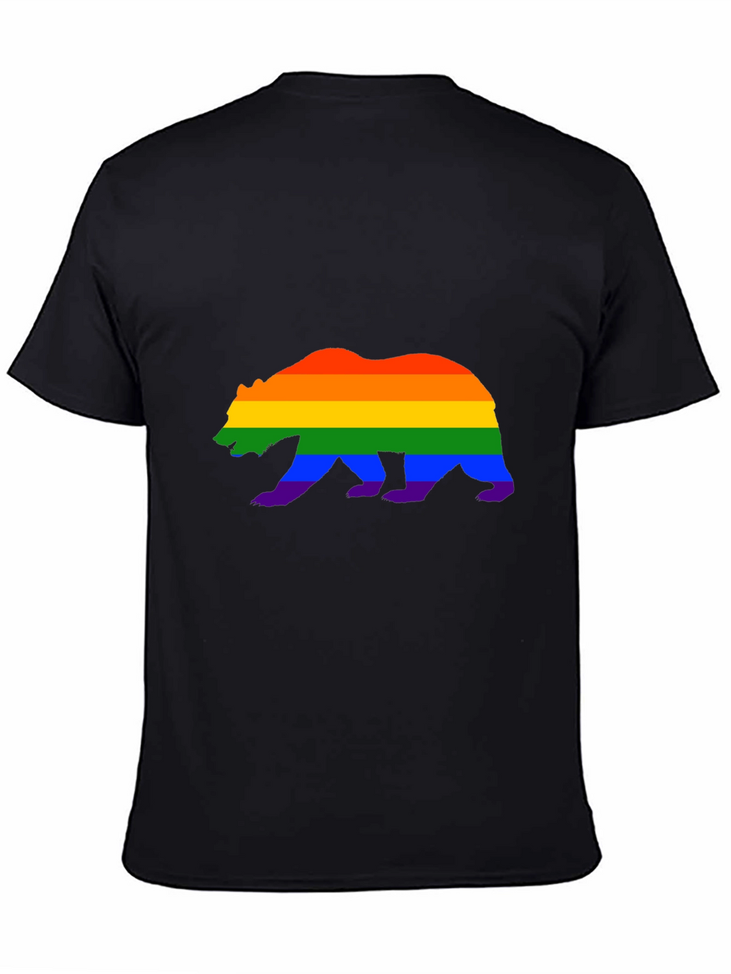 Pride Bear Graphic Tee - Black Cotton Blend
