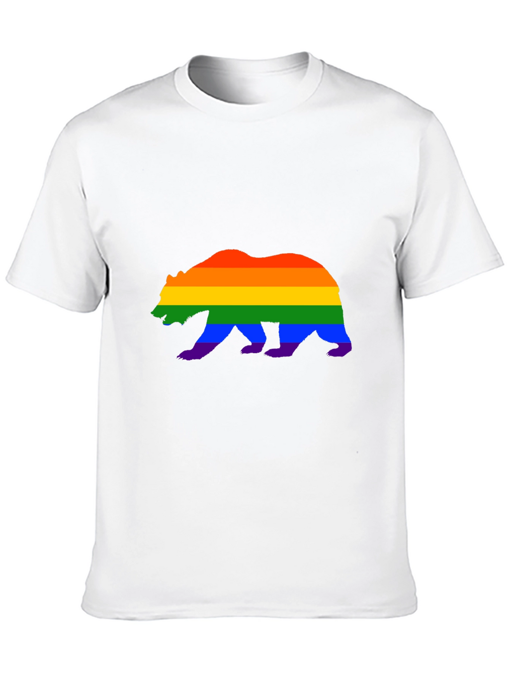 Pride Bear Graphic Tee - Black Cotton Blend