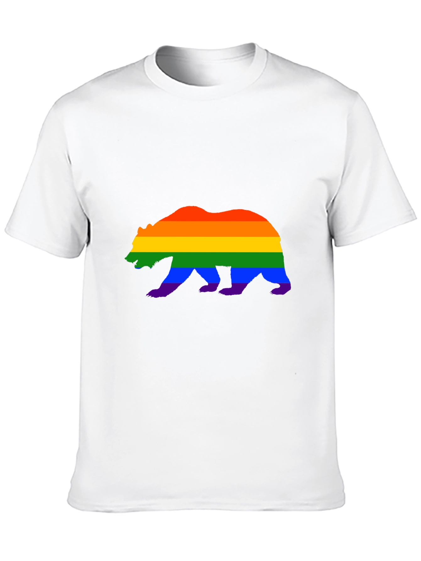 Pride Bear Graphic Tee - Black Cotton Blend