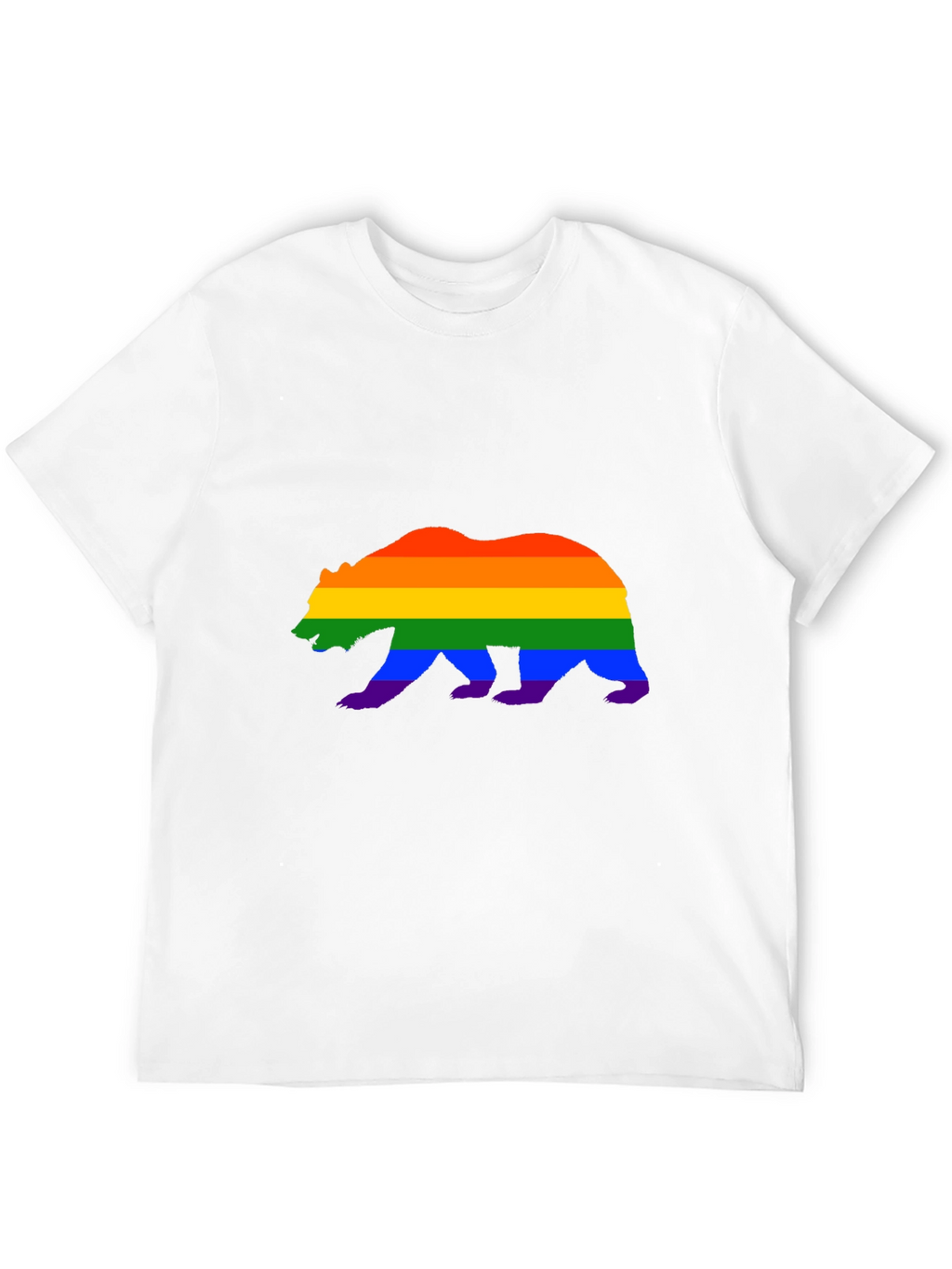Pride Bear Graphic Tee - Black Cotton Blend