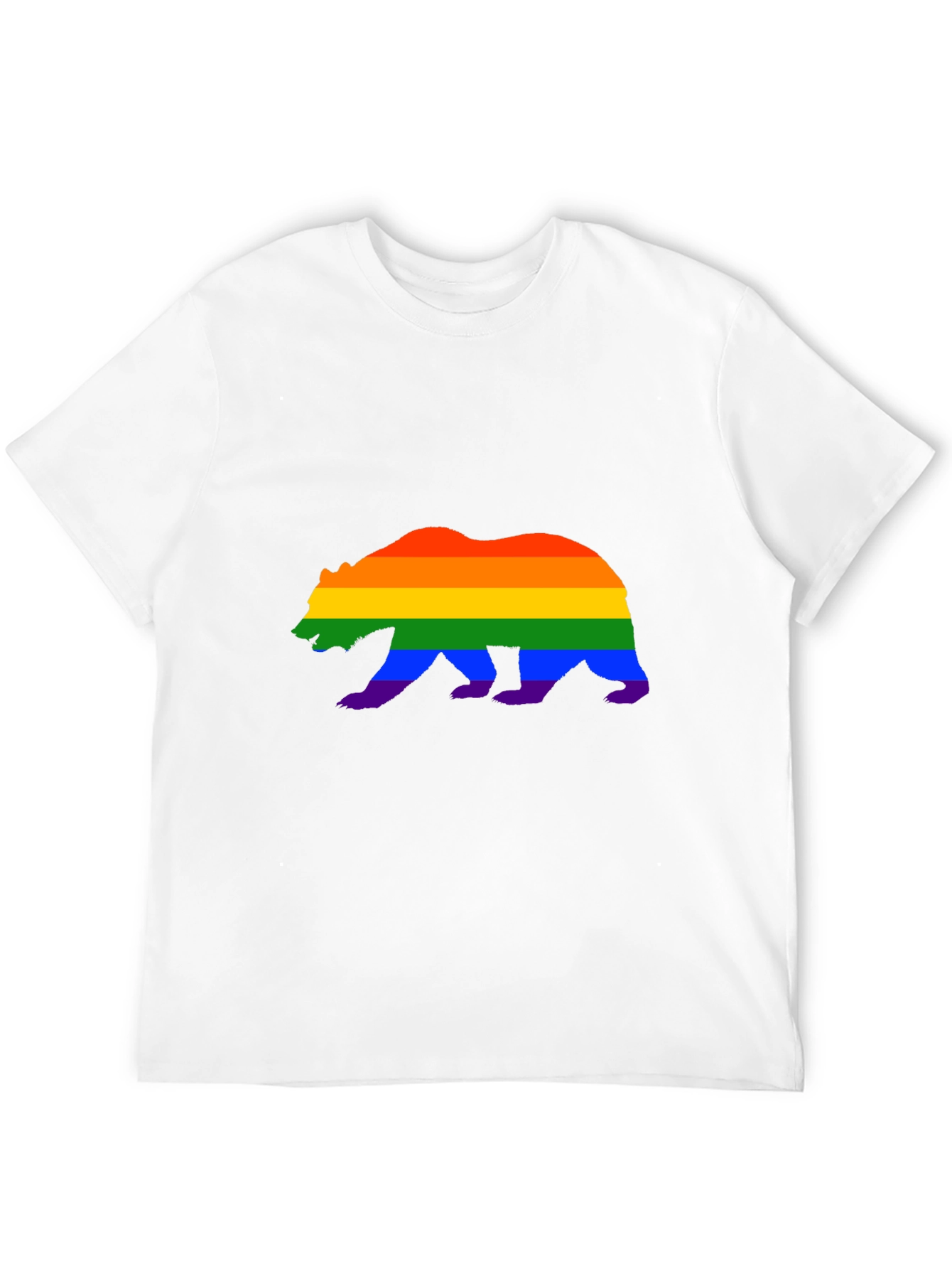 Pride Bear Graphic Tee - Black Cotton Blend