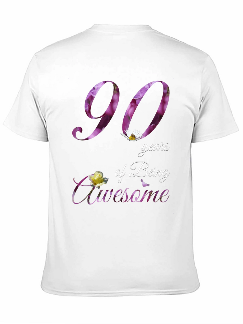 90 Years of Being Awesome Floral T-Shirt