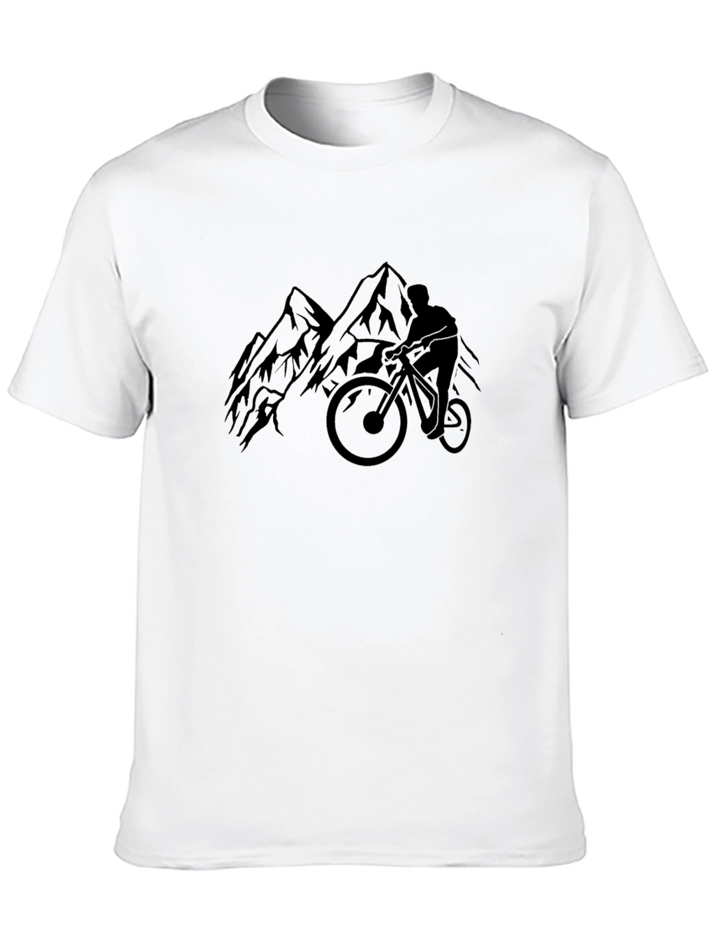 Mountain Biking Graphic Tee - Black