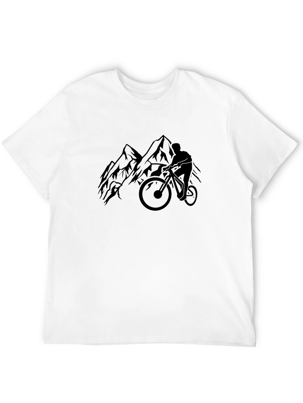 Mountain Biking Graphic Tee - Black