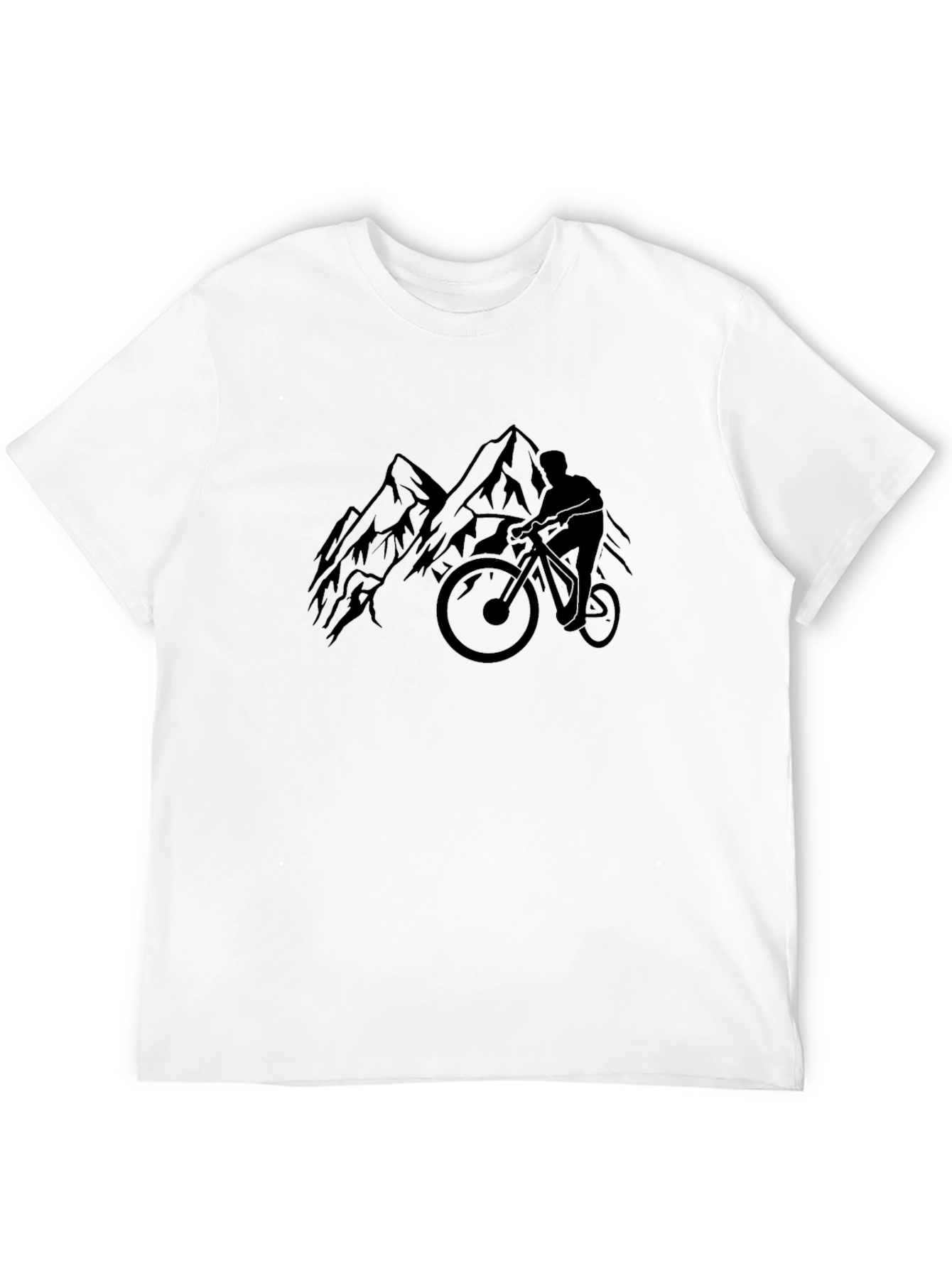 Mountain Biking Graphic Tee - Black