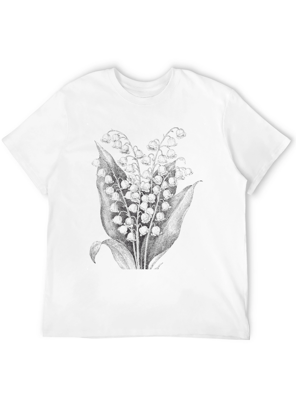 Mens Black Floral Graphic Print Tee