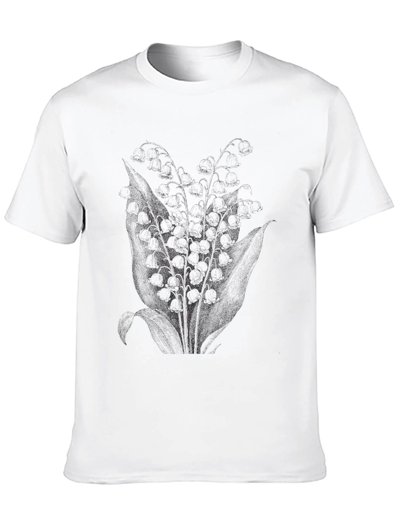 Mens Black Floral Graphic Print Tee