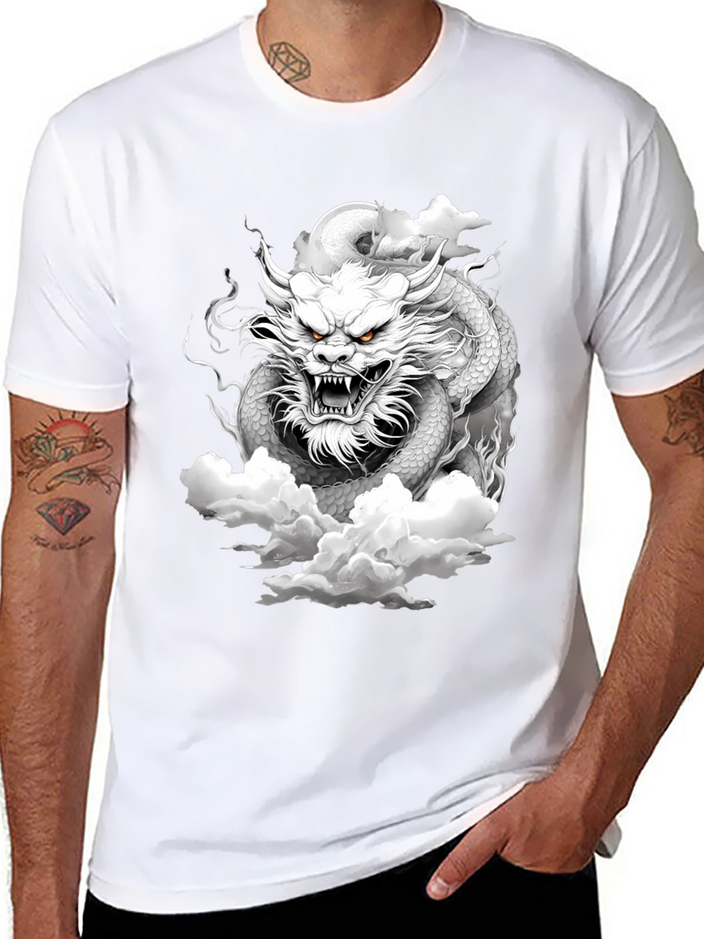 Dragon Graphic Tee - Black