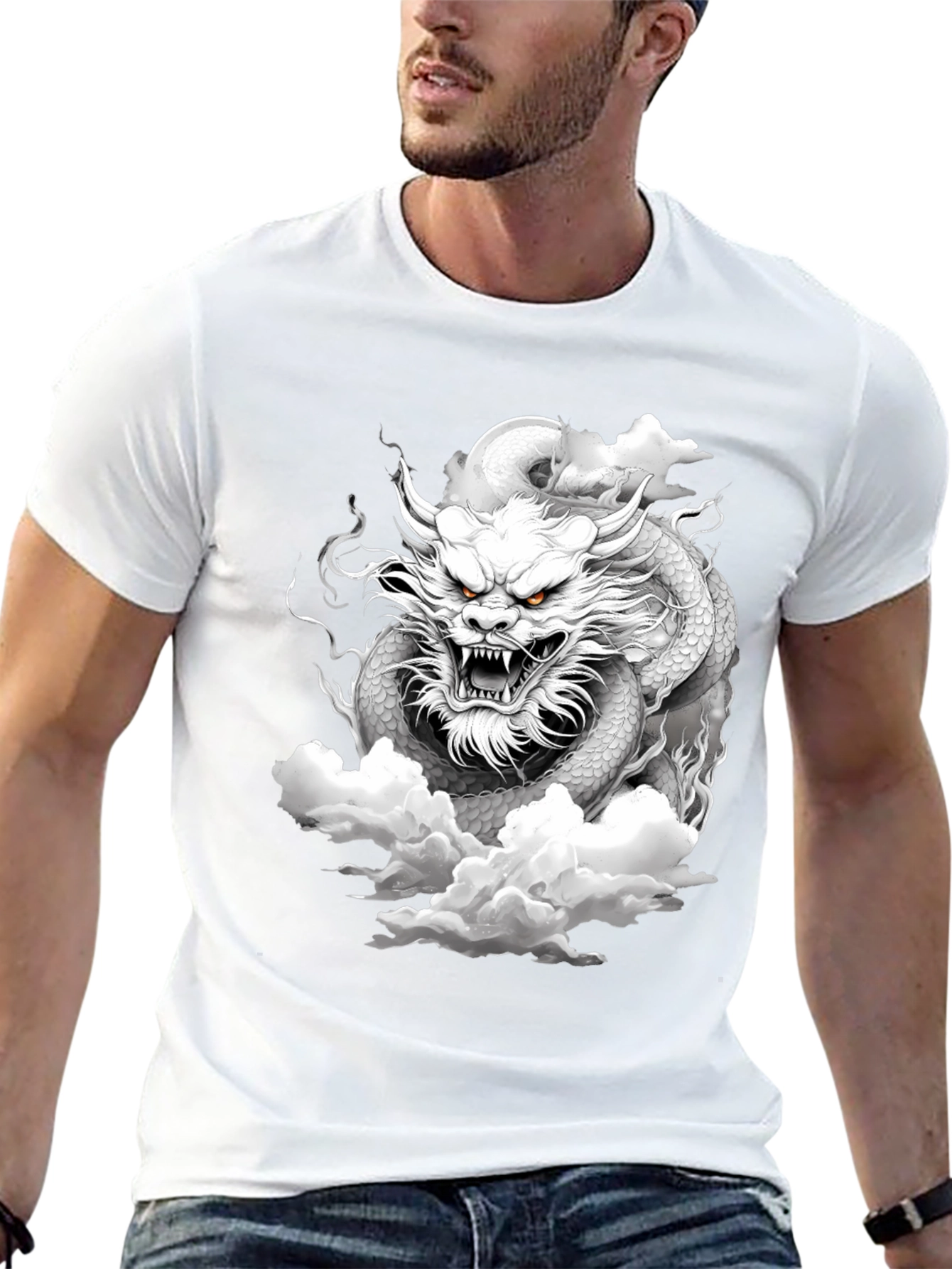 Dragon Graphic Tee - Black