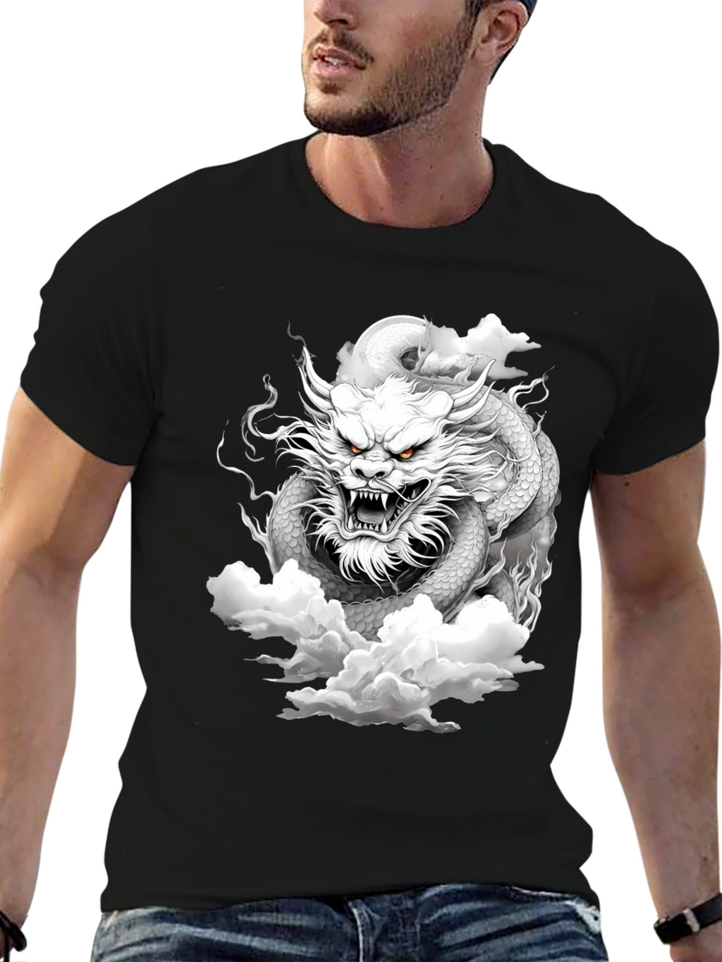 Dragon Graphic Tee - Black