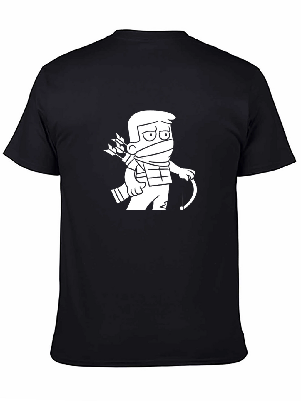 Cartoon Archer Graphic Tee - Black