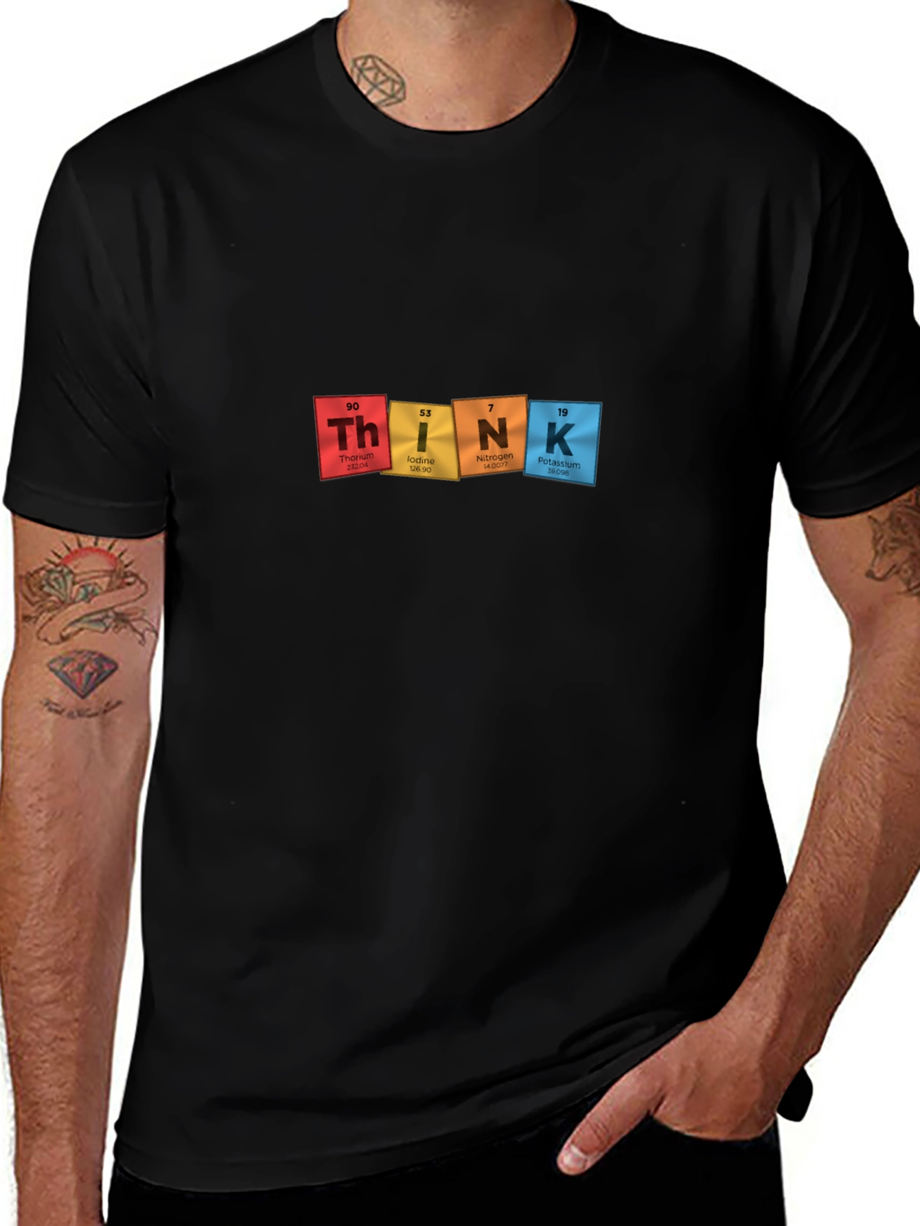 Periodic Table THINK Black T-Shirt - Science Tee