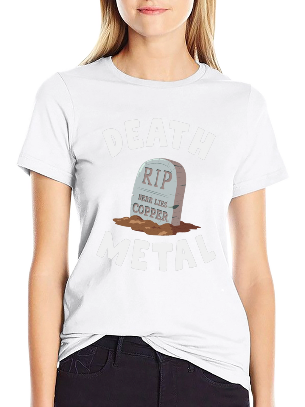 Death Metal Copper RIP Tombstone T-Shirt