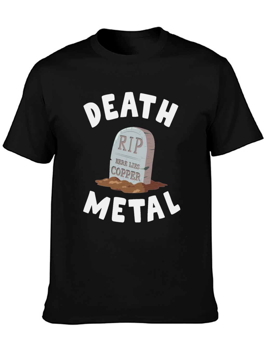 Death Metal Copper RIP Tombstone T-Shirt