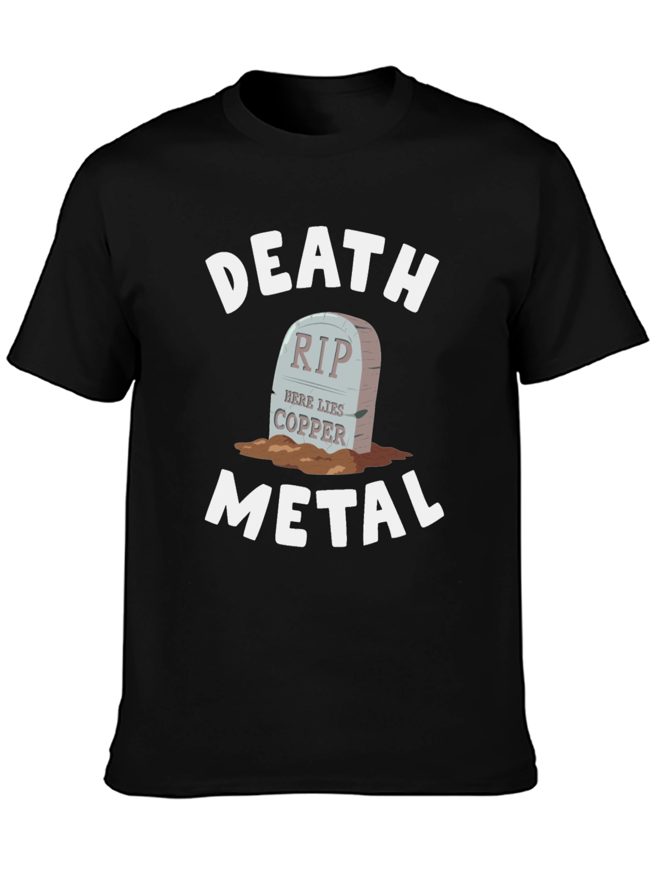 Death Metal Copper RIP Tombstone T-Shirt
