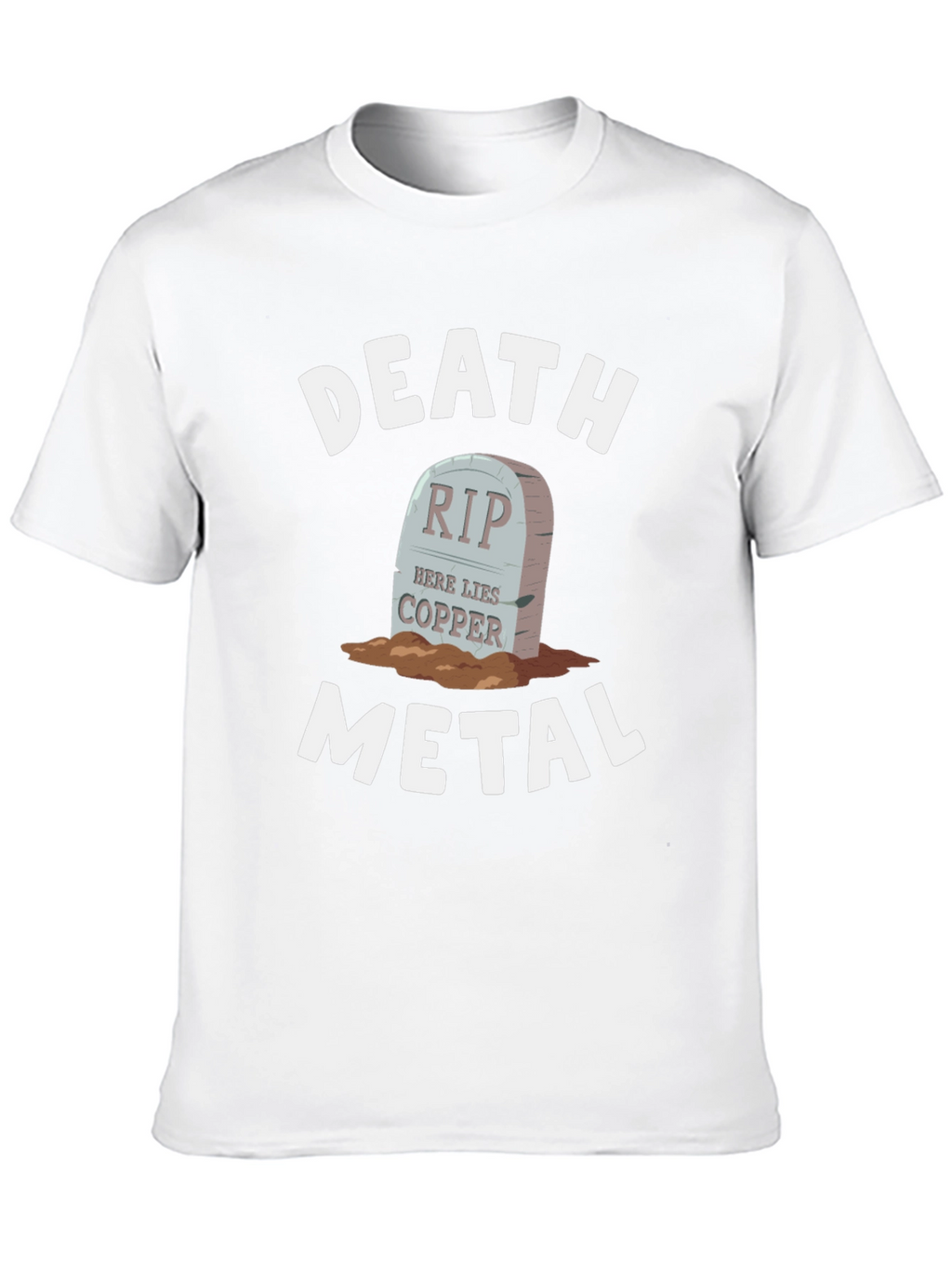 Death Metal Copper RIP Tombstone T-Shirt