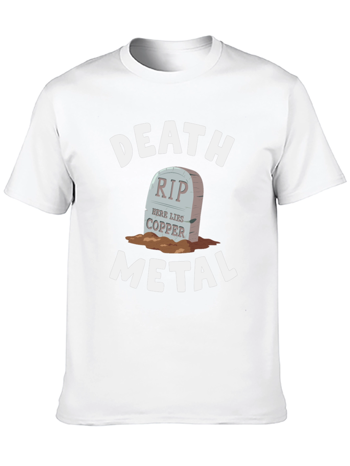 Death Metal Copper RIP Tombstone T-Shirt