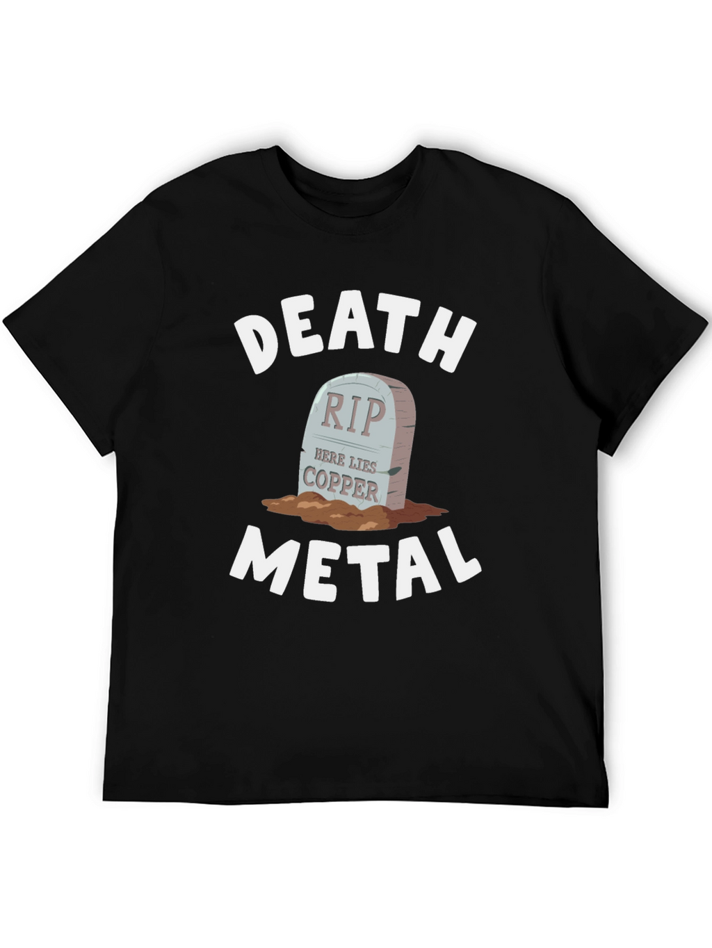 Death Metal Copper RIP Tombstone T-Shirt